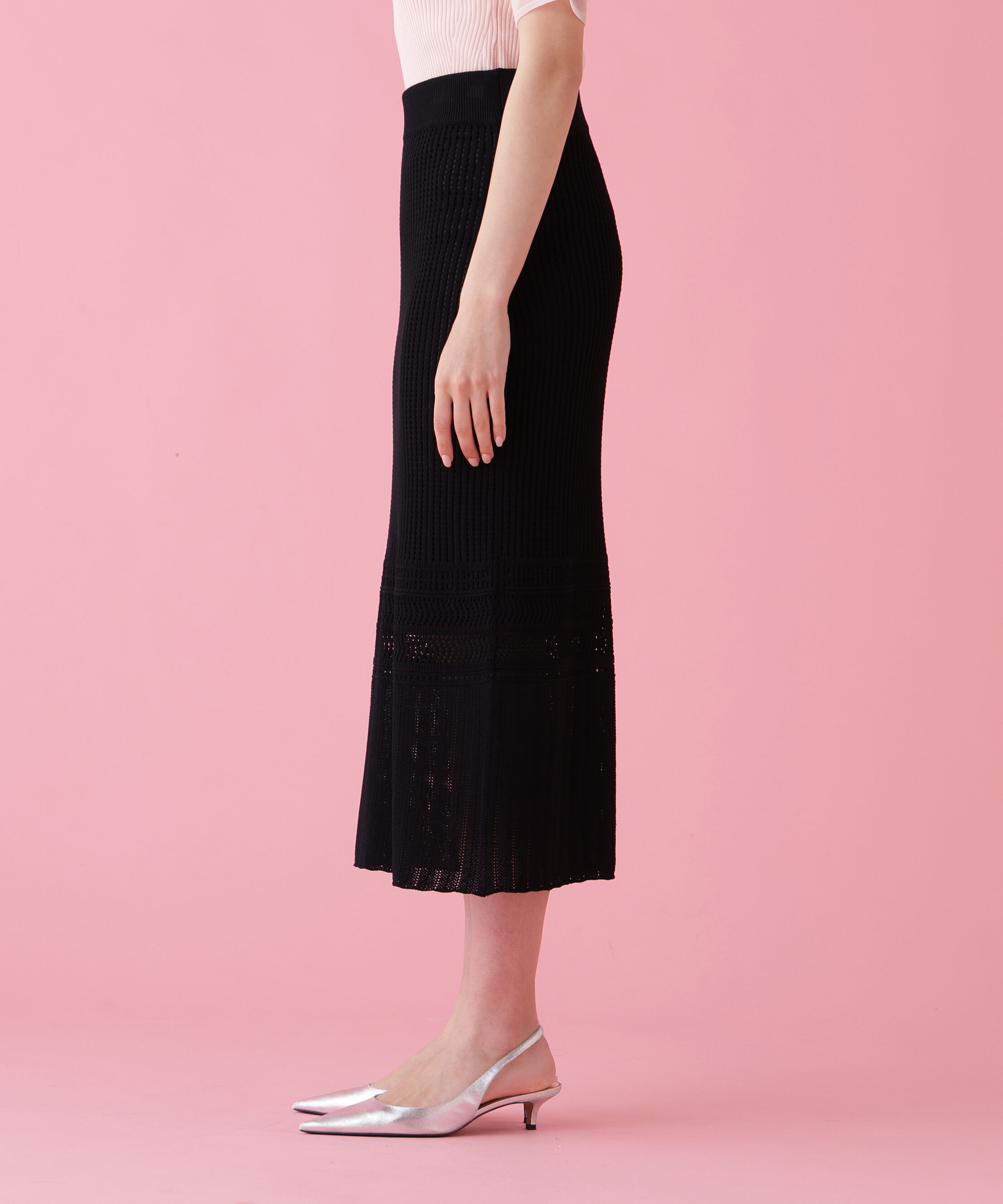  「メッシュニットスカート」|スカート|