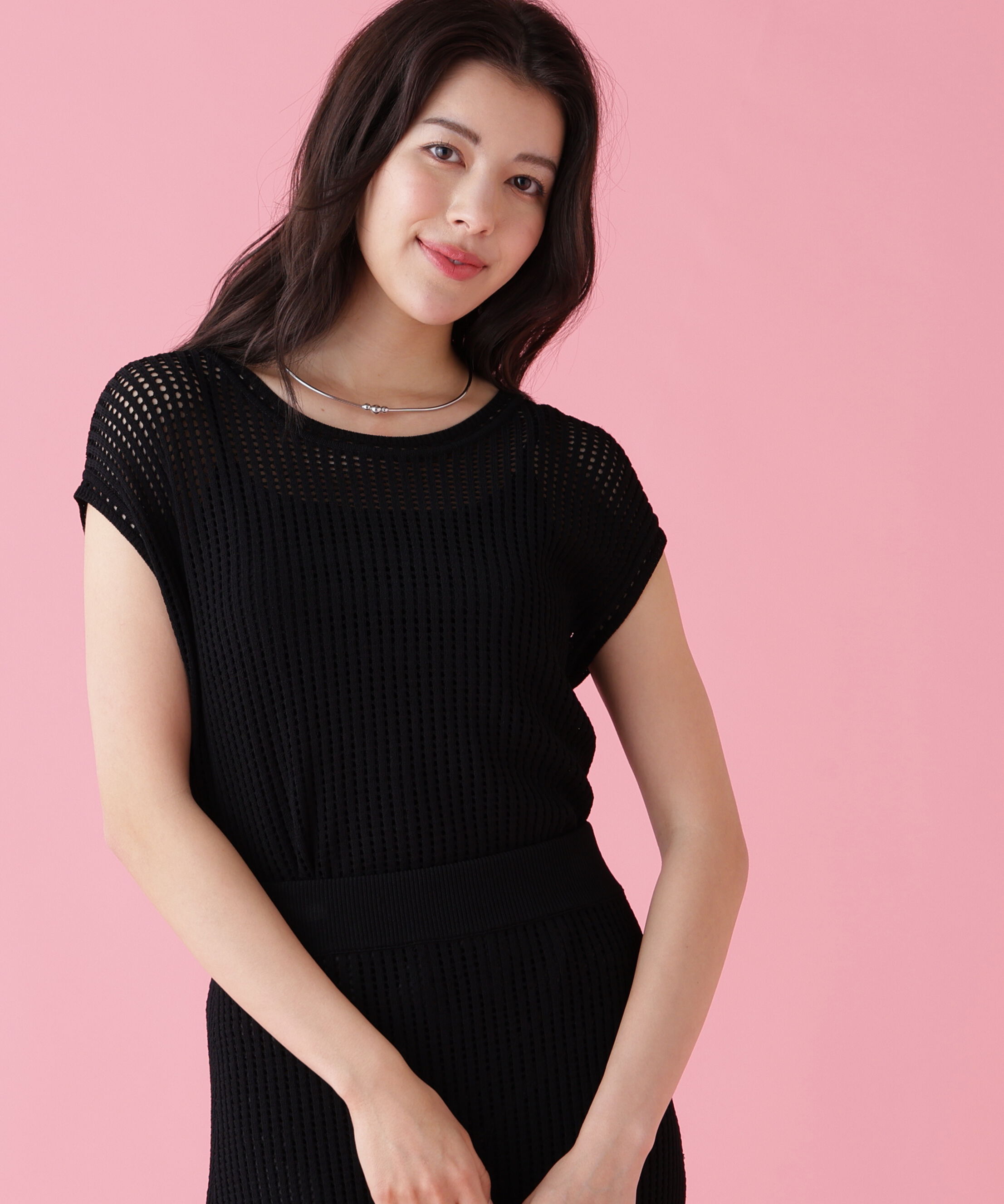  「メッシュニットプルオーバー」|ニット・セーター|