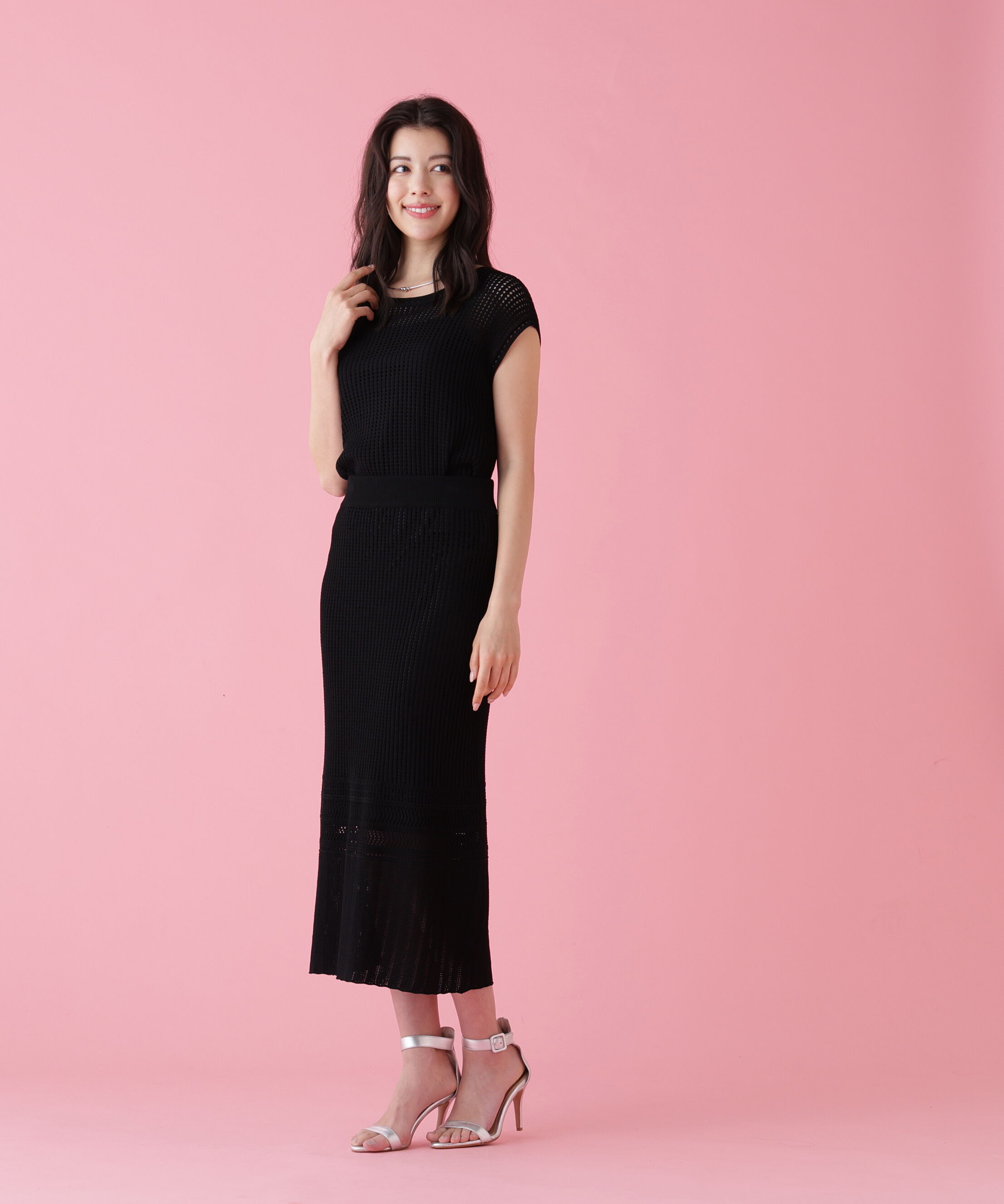  「メッシュニットプルオーバー」|ニット・セーター|