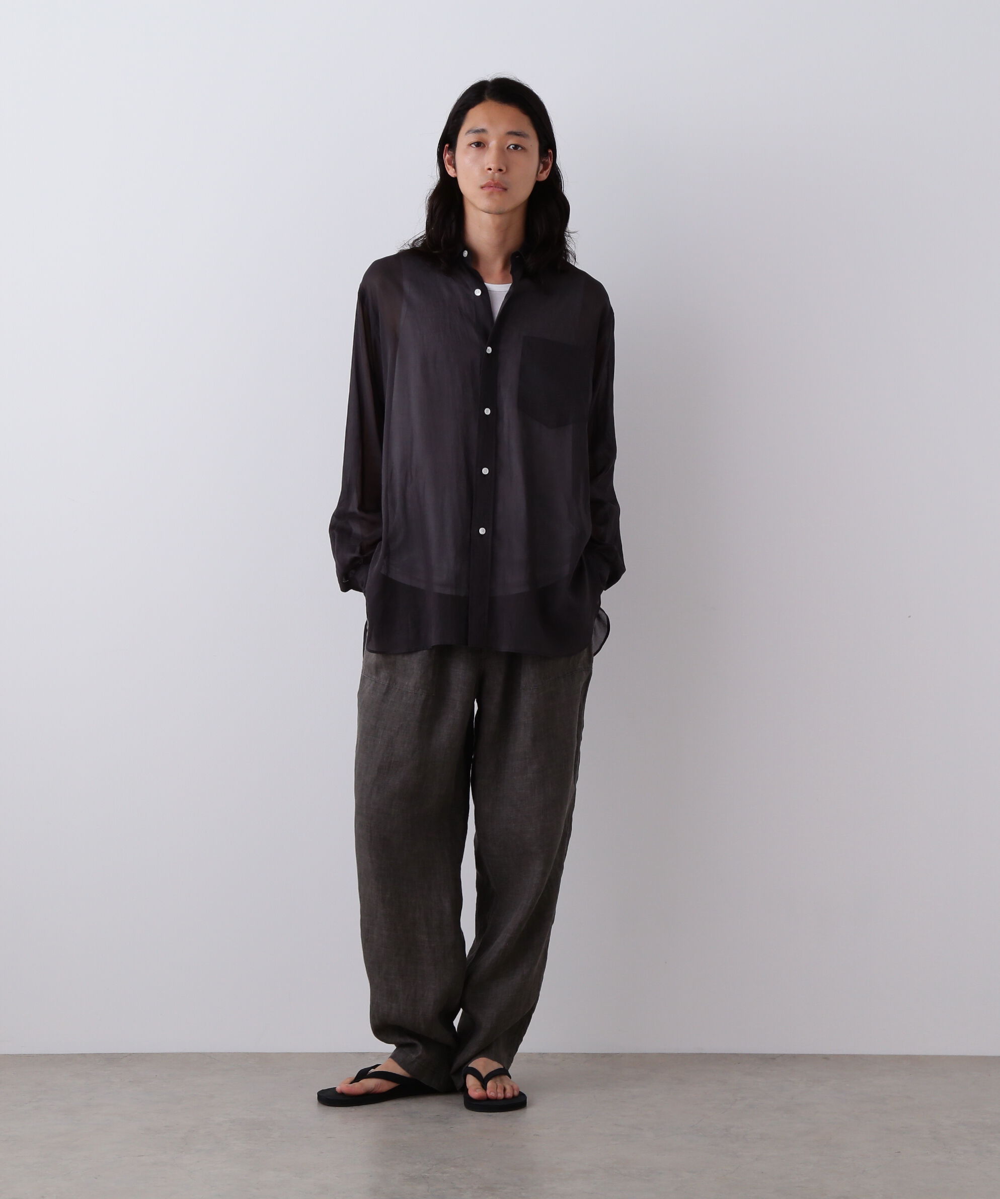 YLEVE 「YLEVE / COTTON VOILE LAWN LONG SLEEVE SHIRT」|シャツ・ブラウス|