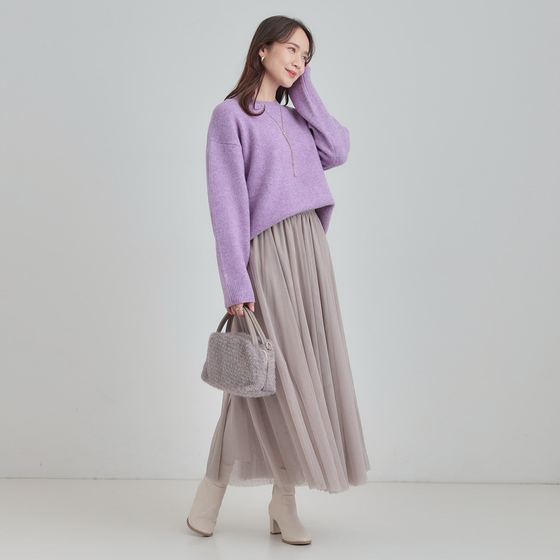 SHOO･LA･RUE「【洗濯機可】お気に入りカラーを身にまとって　ふんわりゆるニット」|ニット・セーター|