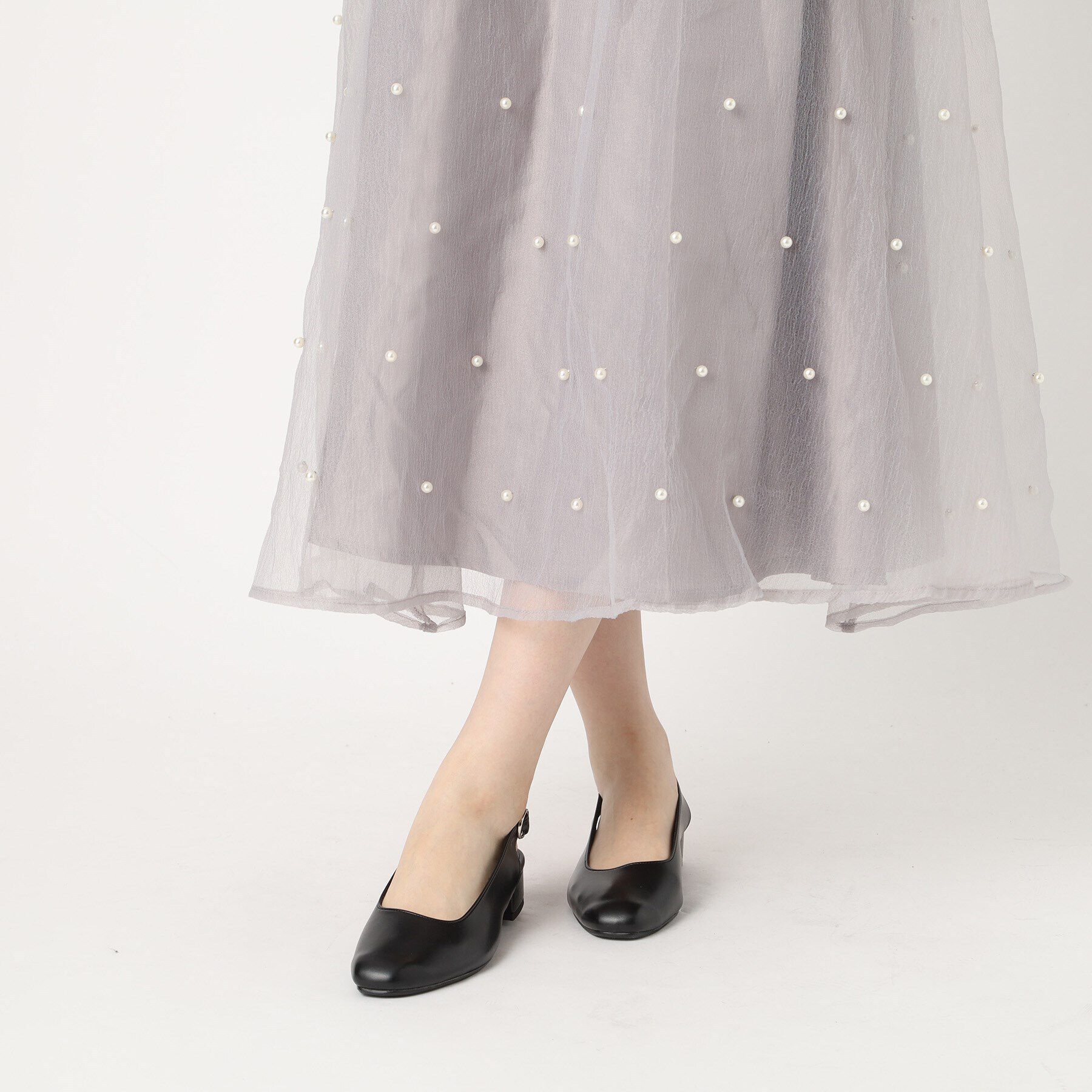 ESPERANZA「ソフトスクエアバックストラップフラットパンプス」|パンプス|