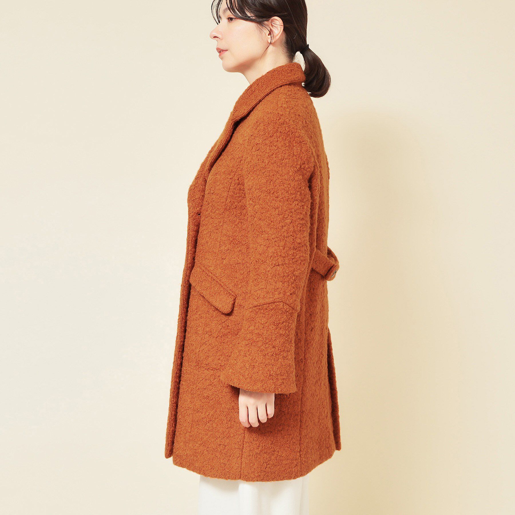 SunaUna「【COLLECTION LINE】ブークレーコート」|チェスターコート|