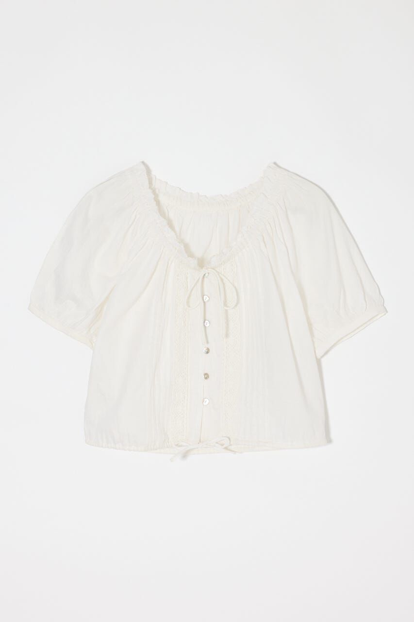 MOUSSY「SCOOP NECK PIN TUCK ブラウス」|シャツ・ブラウス|