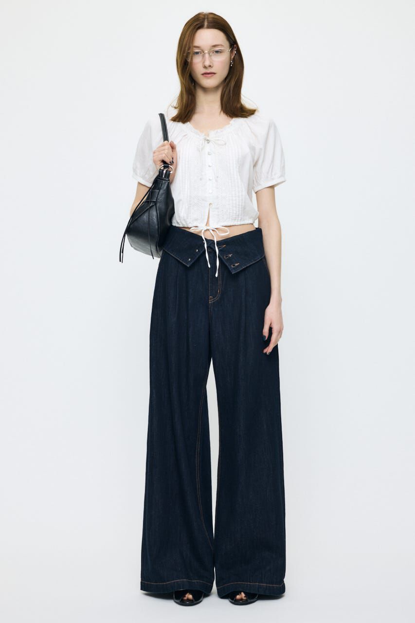 MOUSSY「SCOOP NECK PIN TUCK ブラウス」|シャツ・ブラウス|