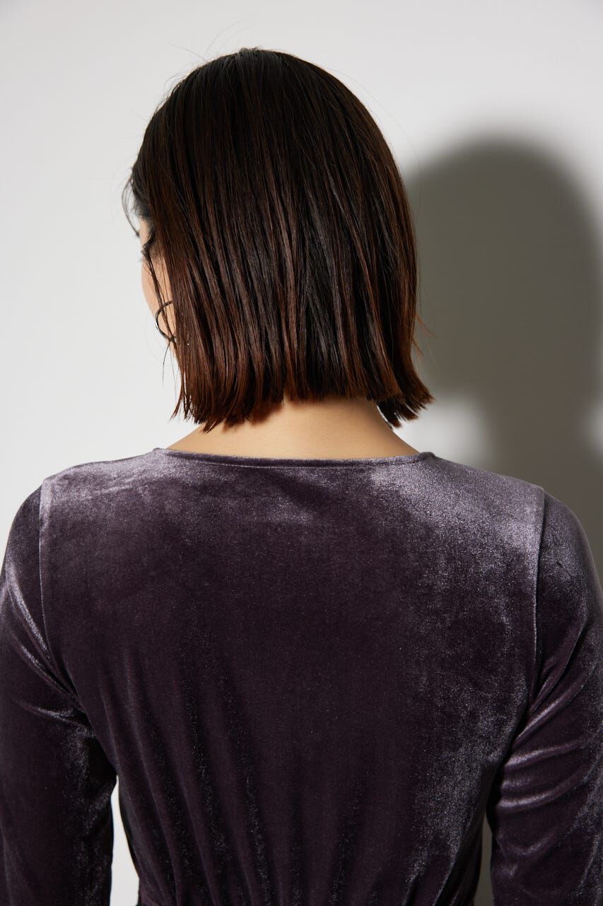 rienda「2WAYベロアフレアミニワンピース」|ワンピース|