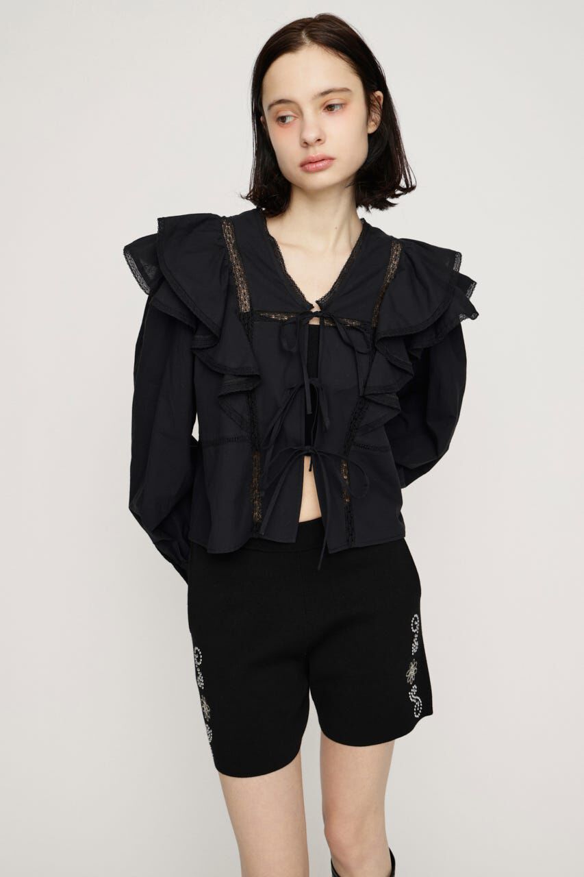 SLY「2WAY RIBBON FRILL LACE トップス」|シャツ・ブラウス|