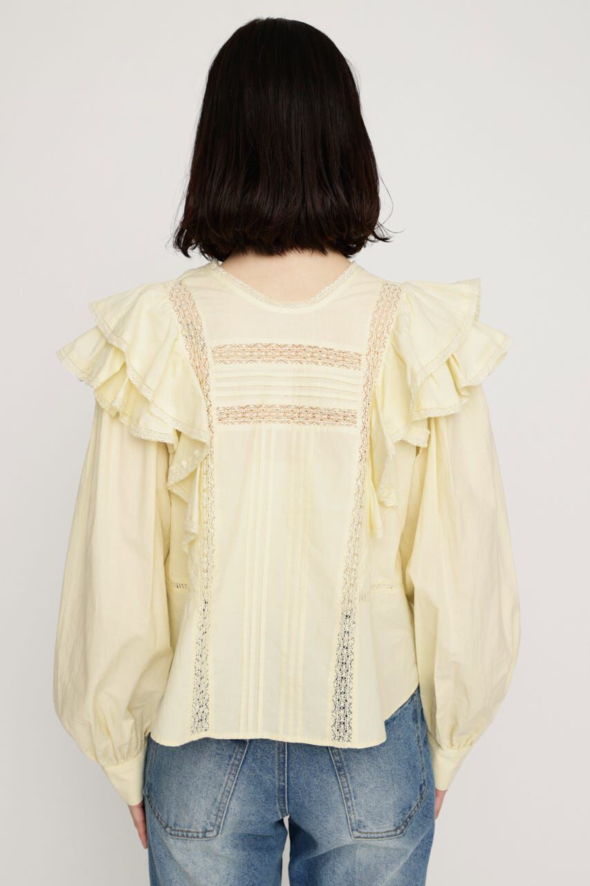 SLY「2WAY RIBBON FRILL LACE トップス」|シャツ・ブラウス|