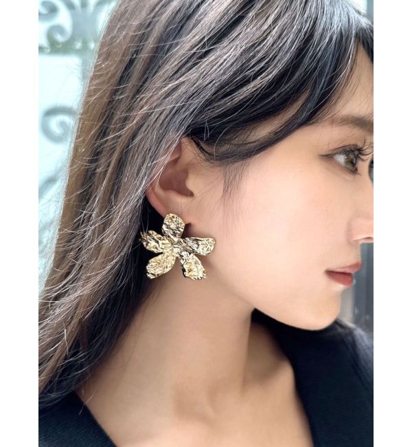 RESEXXY「メタルフラワーピアス」|ピアス|ゴールド