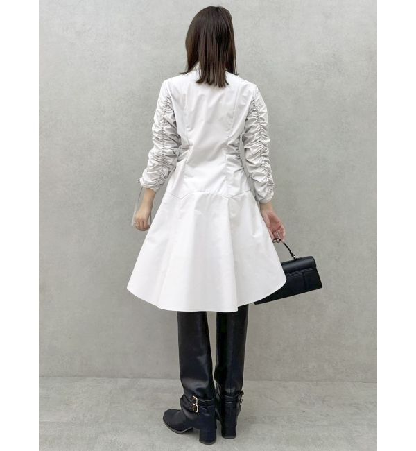 dazzlin「ギャザースリーブイレヘムシャツワンピース」|ワンピース|