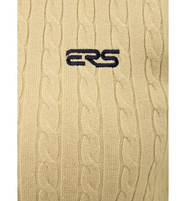 EVRIS「ワンポイントバックオープンケーブルニット」|ニット・セーター|