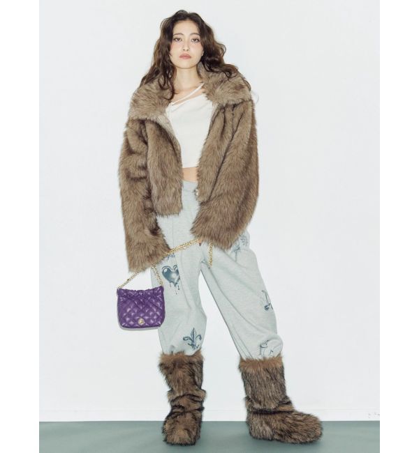 EVRIS「ファイクファーモンスターブーツ」|ロングブーツ|