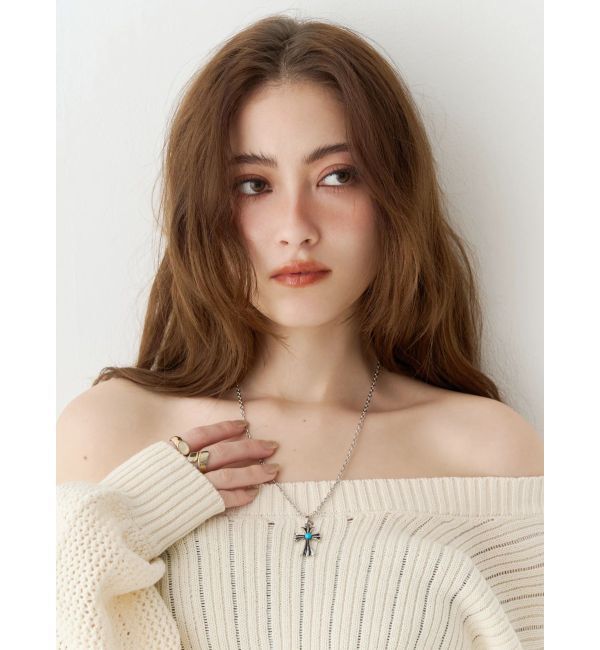 EVRIS「MARBLE CROSS MOTIF ネックレス」|ネックレス|シルバー