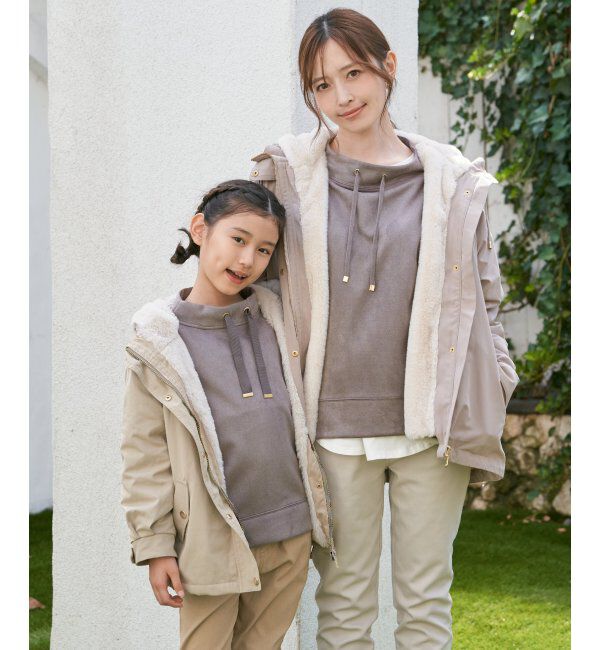 ikka kids「フェイクスエードサイドジップ使いプルオーバー（120~160cm）」|Tシャツ・カットソー|