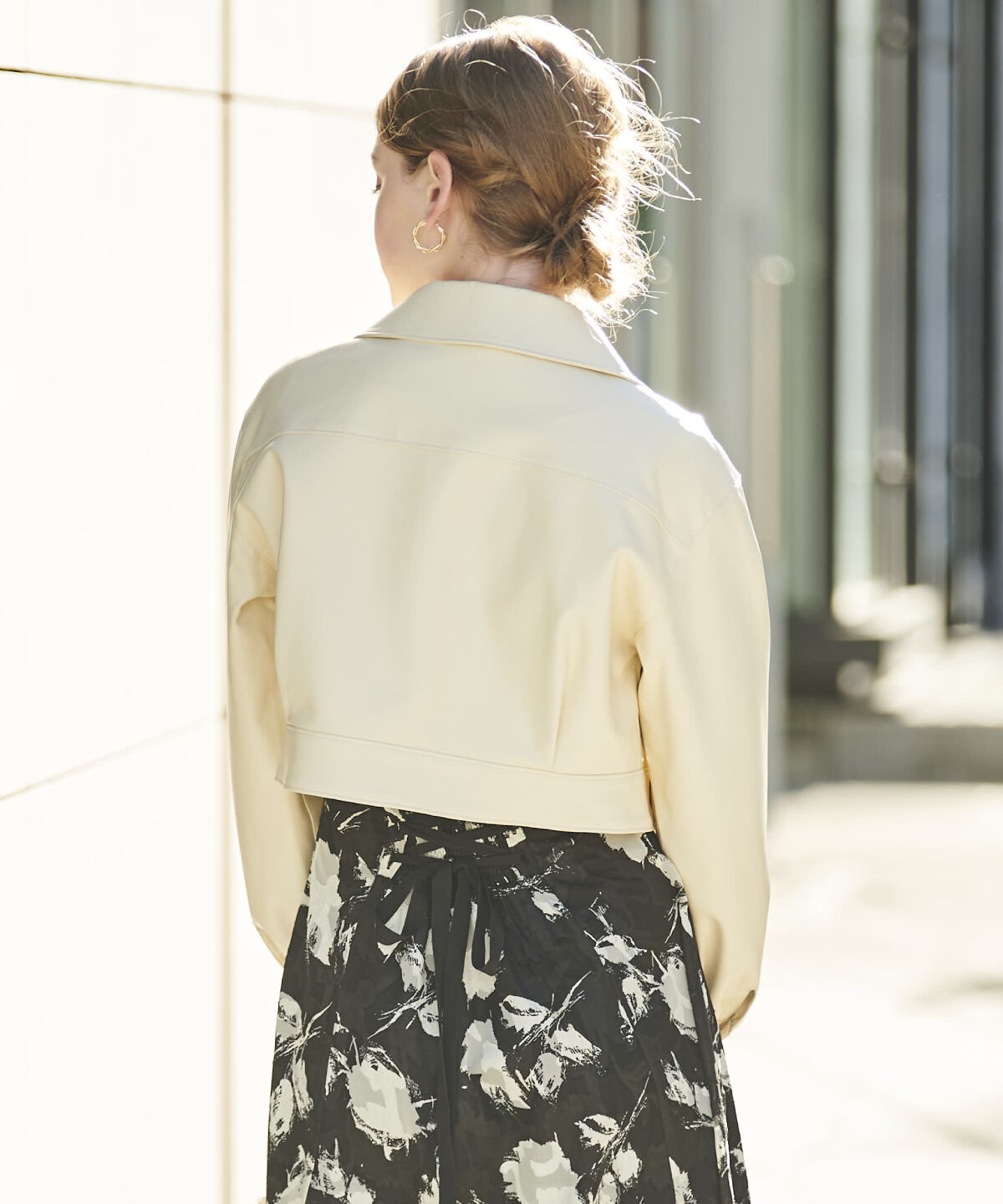 アンドクチュール「フェイクレザージップブルゾン」|ブルゾン・スタジャン|