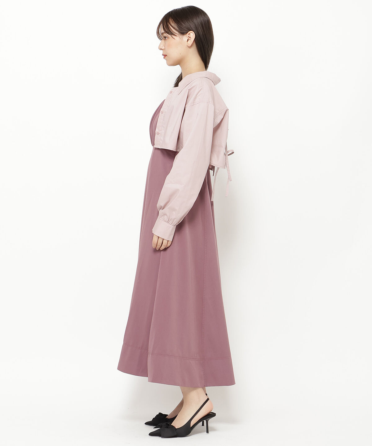 REDYAZEL「バックリボンシャツ＆キャミワンピセット」|ワンピース|