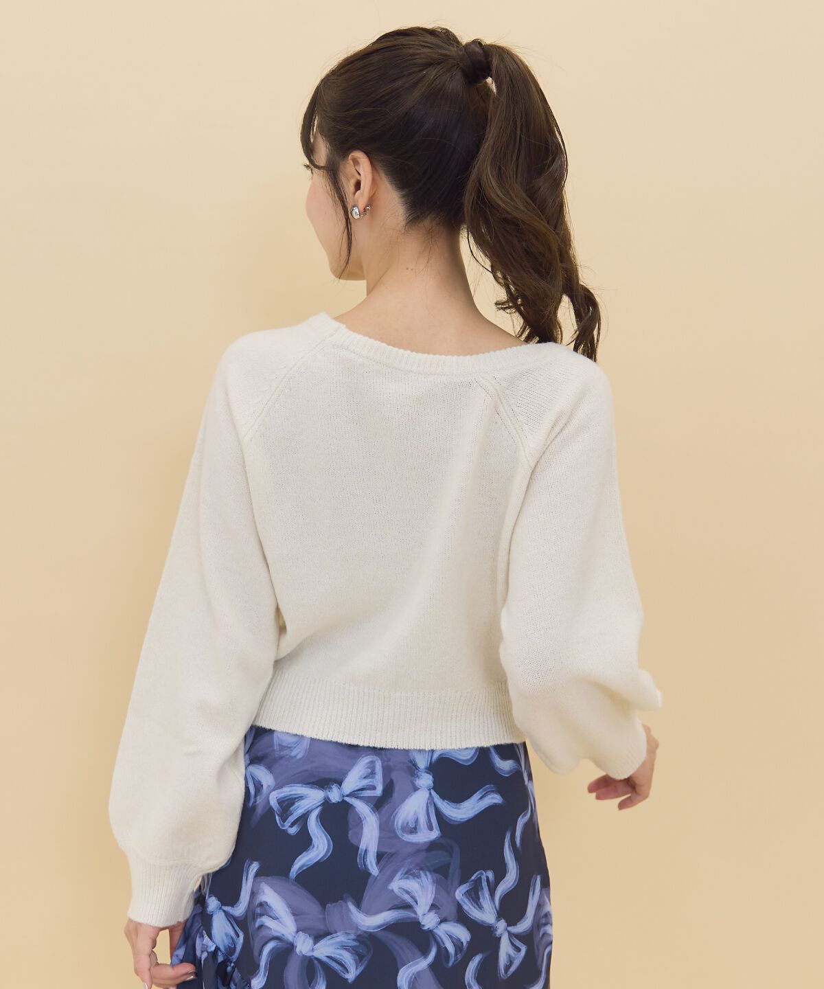 REDYAZEL「ワンショルリボンレースニット」|ニット・セーター|