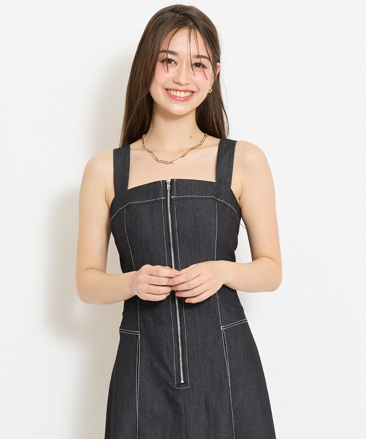 WILLSELECTION「ステッチデザインフロントZIPワンピース」|ワンピース|