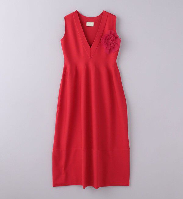 UNITED ARROWS「 コサージュ ニット ワンピース」|ワンピース|