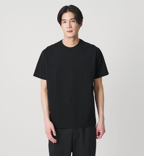 UNITED ARROWS「ALBINI アルビニ シルケット テンジク Tシャツ　抗菌防臭」|Tシャツ・カットソー|BLACK