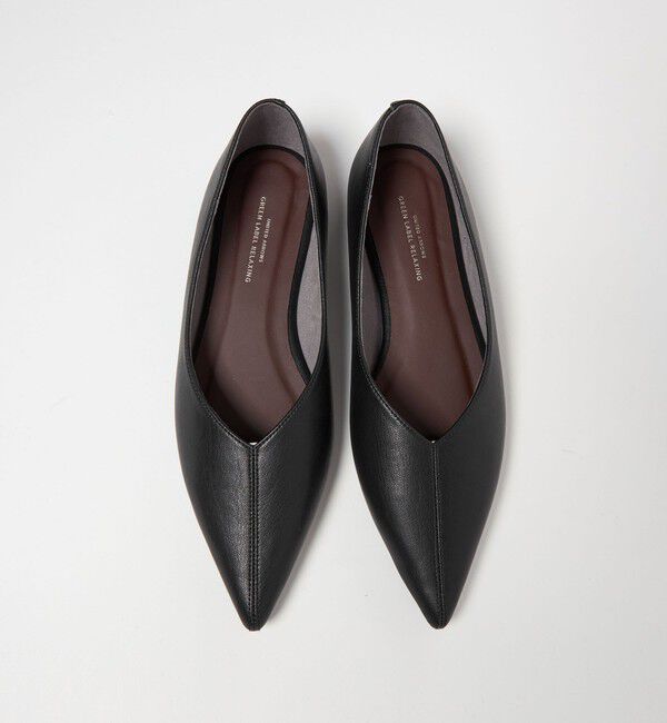 UNITED ARROWS green label relaxing「ポインテッド フラットシューズ」|スニーカー|BLACK