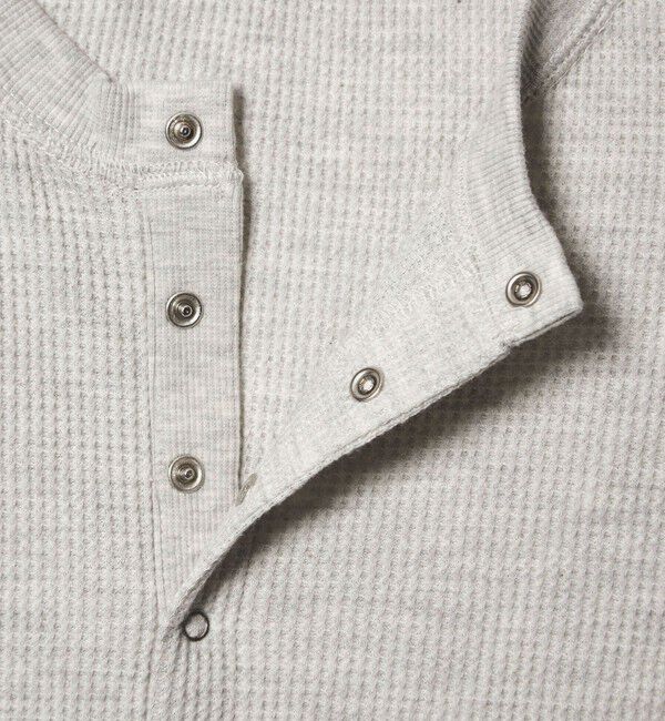 UNITED ARROWS green label relaxing「【WEB限定】＜at ease＞ワッフル ヘンリーネック 5分袖 カットソー」|Tシャツ・カットソー|