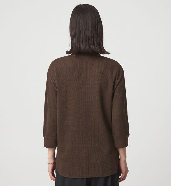 UNITED ARROWS green label relaxing「【WEB限定】＜at ease＞ワッフル ヘンリーネック 5分袖 カットソー」|Tシャツ・カットソー|