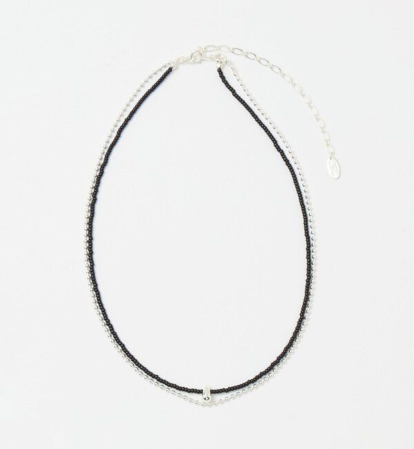 UNITED ARROWS green label relaxing「2WAY ビーズ＆ボールチェーン ネックレス」|ネックレス|BLACK