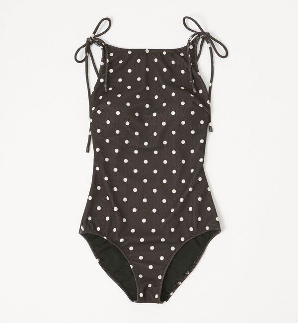 UNITED ARROWS green label relaxing「ハイネックWリボン ドット柄 ワンピース スイムウェア / 水着」|その他|