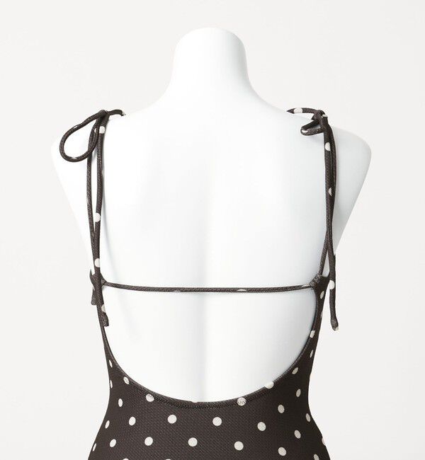 UNITED ARROWS green label relaxing「ハイネックWリボン ドット柄 ワンピース スイムウェア / 水着」|その他|