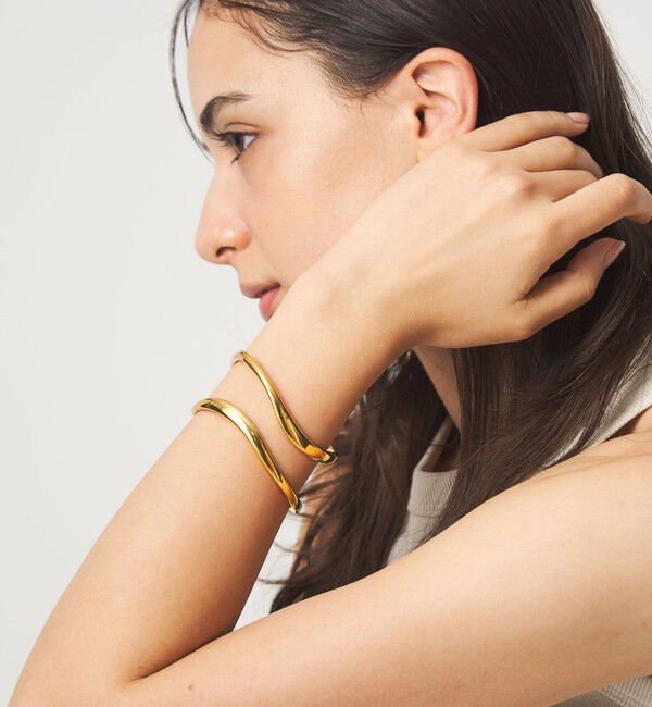 UNITED ARROWS green label relaxing「ダブルライン バングル」|ブレスレット・バングル|GOLD