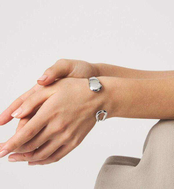 UNITED ARROWS green label relaxing「ドロップフォルム バングル」|ブレスレット・バングル|SILVER