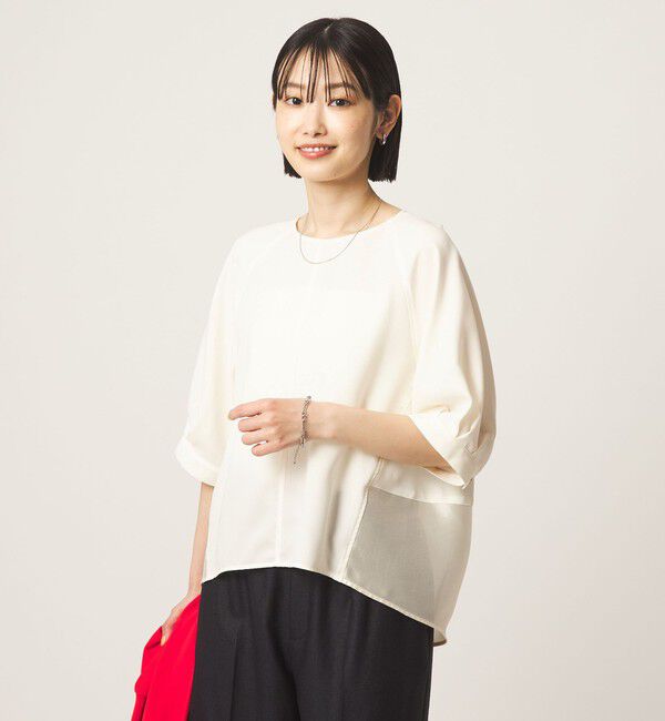 UNITED ARROWS green label relaxing「［size SHORTあり］fleurie(フルリー) フォルム ショートスリーブ ブラウス」|シャツ・ブラウス|