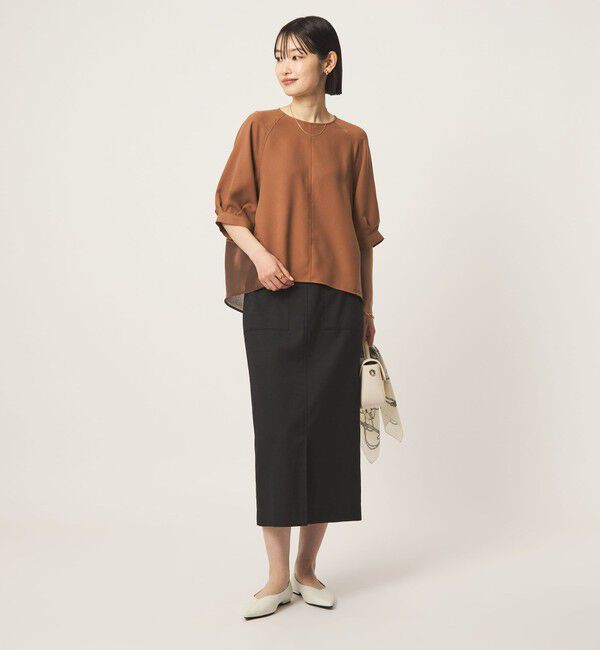 UNITED ARROWS green label relaxing「［size SHORTあり］fleurie(フルリー) フォルム ショートスリーブ ブラウス」|シャツ・ブラウス|