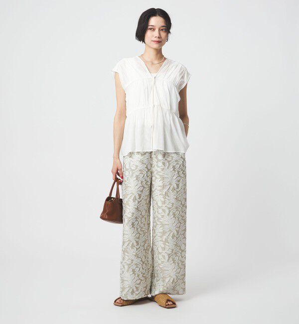 UNITED ARROWS green label relaxing「ボリューム 2WAY リボン ノースリーブ ブラウス」|シャツ・ブラウス|