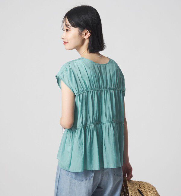 UNITED ARROWS green label relaxing「ボリューム 2WAY リボン ノースリーブ ブラウス」|シャツ・ブラウス|