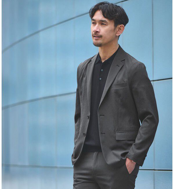 UNITED ARROWS green label relaxing「【WEB限定】JUST fit エアリーカルゼ ナロー セットアップ-2WAYストレッチ・吸水速乾-」|スーツ|