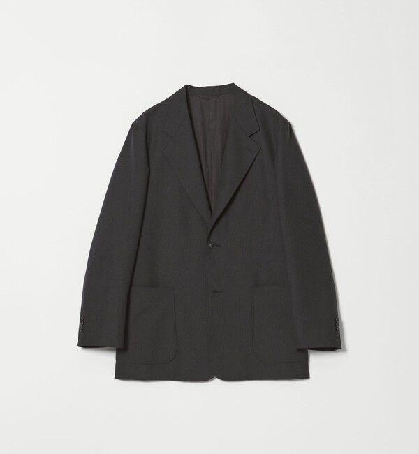 STEVEN ALAN「＜Steven Alan＞ ウール オックスフォード シングルブレステッド 2B ジャケット」|テーラードジャケット|BLACK