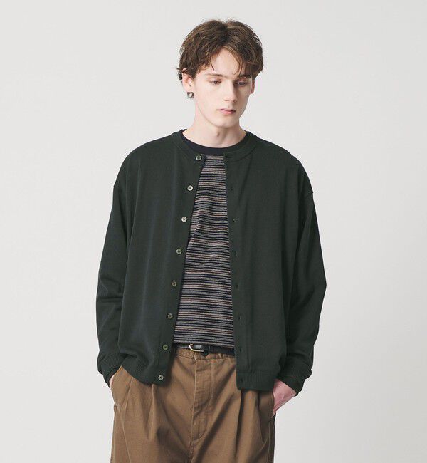 BEAUTY&YOUTH UNITED ARROWS「コットン 8B クルーネック カーディガン」|カーディガン|DK.GREEN