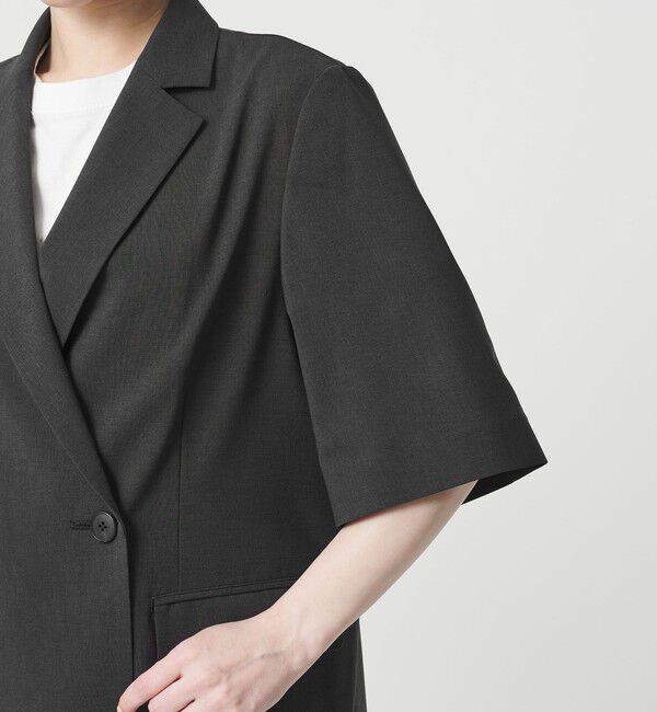 BEAUTY&YOUTH UNITED ARROWS「ハーフスリーブ ジャケット 吸水速乾 防シワ ウォッシャブル」|テーラードジャケット|