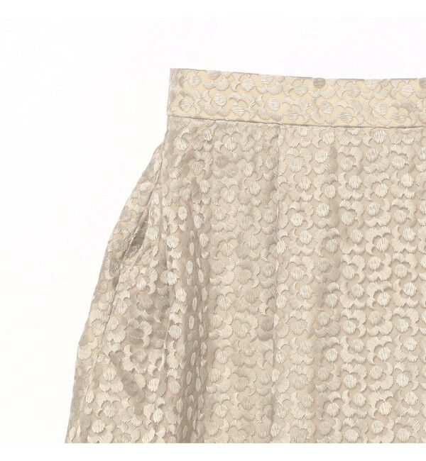 Demi-Luxe BEAMS 「オーガンジー エンブロイダリー フレアースカート」|スカート|