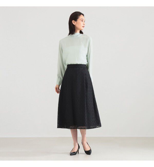 Demi-Luxe BEAMS 「オーガンジー エンブロイダリー フレアースカート」|スカート|