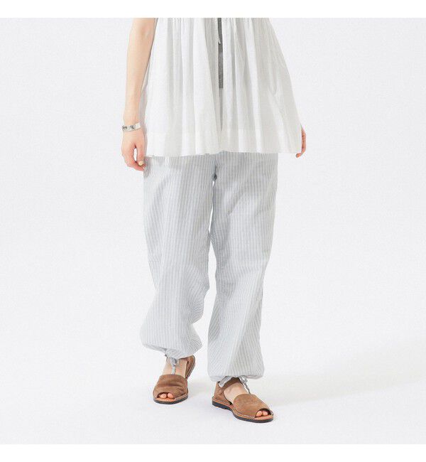 BEAMSBOY「チェック ストライプ ヘムコード パンツ」|チノ|