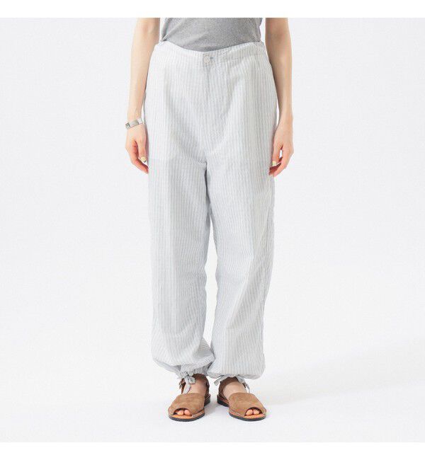 BEAMSBOY「チェック ストライプ ヘムコード パンツ」|チノ|