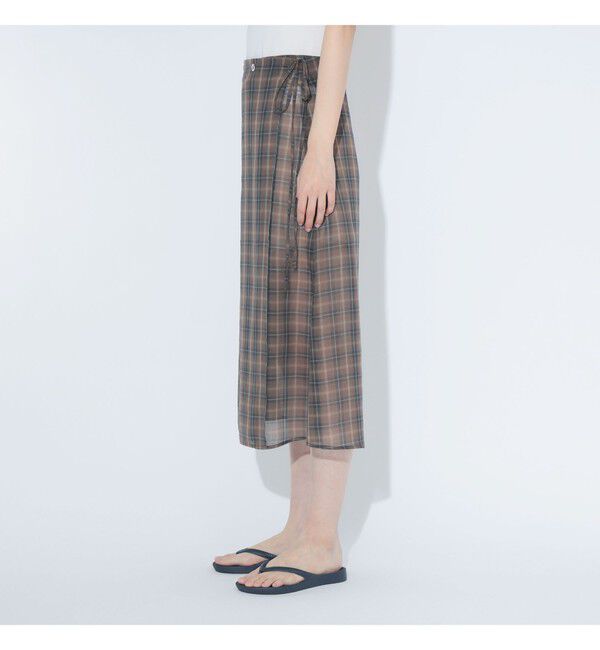 BEAMSBOY「maturely / ボイル チェック ラップ スカート」|スカート|