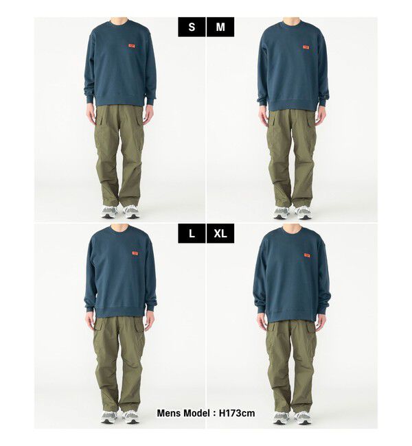 BEAMS「【別注】UNIVERSAL OVERALL / ロゴ クルーネック スウェット」|スウェット・ジャージ|