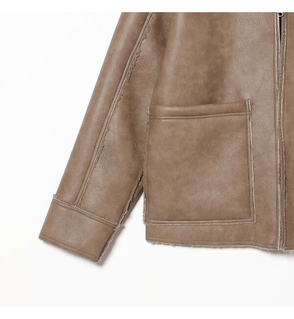 BEAMS「【別注】UNIVERSAL OVERALL / Synthetic leather Jacket」|ブルゾン・スタジャン|
