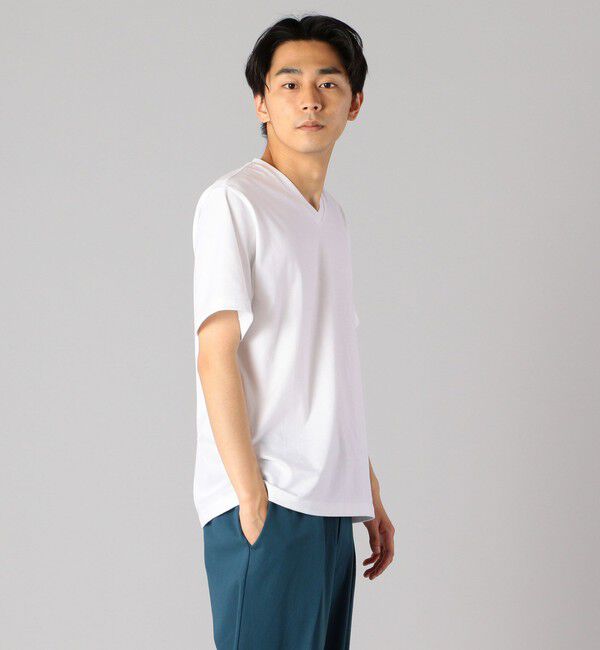 SHIPS「SHIPS: 抗菌・防臭 NANO-FINE（R） コットン Vネック Tシャツ」|Tシャツ・カットソー|