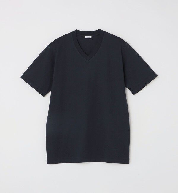 SHIPS「SHIPS: 抗菌・防臭 NANO-FINE（R） コットン Vネック Tシャツ」|Tシャツ・カットソー|ネイビー