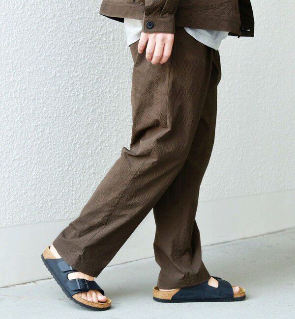 SHIPS any「SHIPS any: 〈撥水・軽量〉SOLOTEX(R) シアサッカー セミワイド イージーパンツ◆」|チノ|